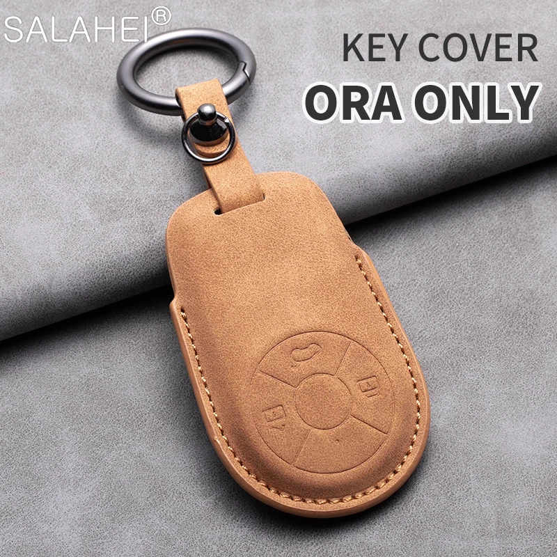 Sheepskin Car Remote Key Case Cover Shell Protector Fob Keyless For The GWM HAVAL H6 M6 ORA Good Cat White Cat IQ Accessories