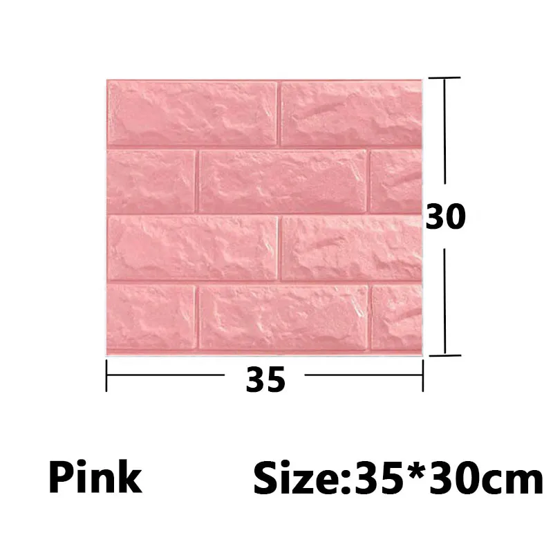 5-30 Stuks 35 Cm * 30 Cm Diy Zelfklevende 3D Muurstickers Voor Slaapkamer Waterdicht home Decor Achtergrond Schuim Baksteen Behang - afbeelding 1
