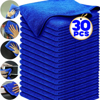 1-30pcs Microfiber Towels Car Wash Drying Cloth Towel Household Cleaning Cloths Auto Detailing Polishing Cloth Home Clean Tools