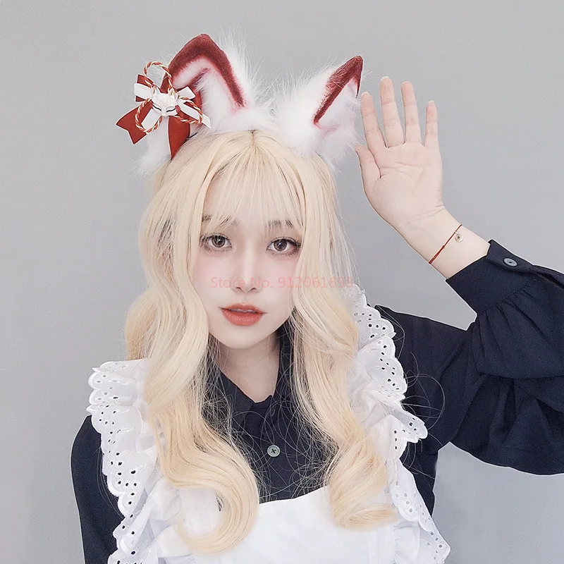 COSPLAY Electric Animal Ear Headband Moving Furry Fox Ear Headgear Removable Cute Hair Accessories TYPE-C Charging Port Handmade