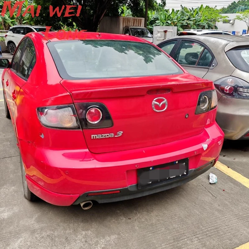 For Mazda 3 Spoiler 2006 2007 2008 2009 2010 2011 2012 2013 High Quality ABS Material Car Rear trunk cover wings spoiler Airfoil