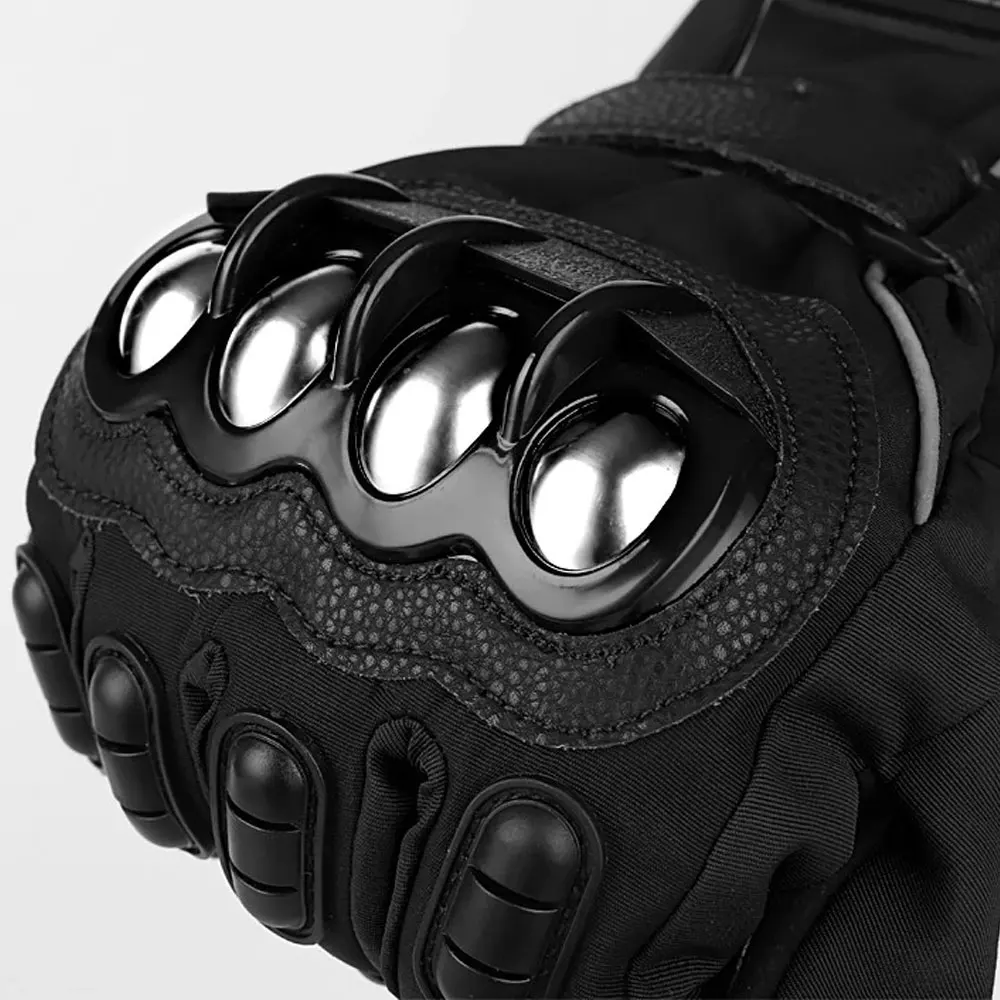 Touch Screen Waterproof Motorbike Racing Gloves For Hand Safety  / Leather Material Breathable Motorcycle Racing Gloves