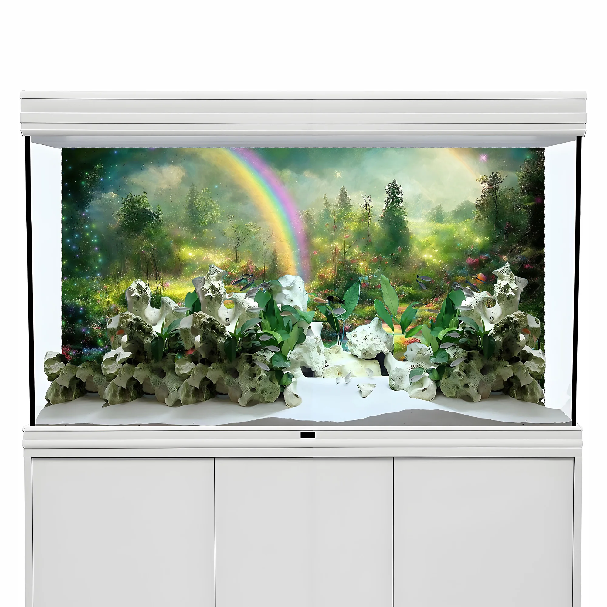 ฉากหลังตู้ปลา, ฉากหลังสำหรับตู - Aquarium Fish Rainbow บทวิจารณ์และราคา