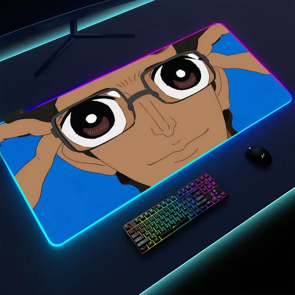 Sonny boy Mouse Pad Gaming mat, LED lighted, non-slip base, waterproof, large deskpad, soft surface