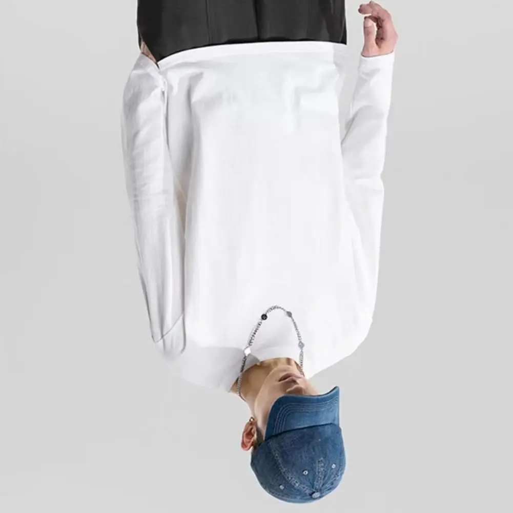 

Men Cotton Long Sleeve T-shirt O Neck Loose Base Shirt Solid Color Spring Autumn Casual Tee Shirt Modern Versatile Men Tee 2025