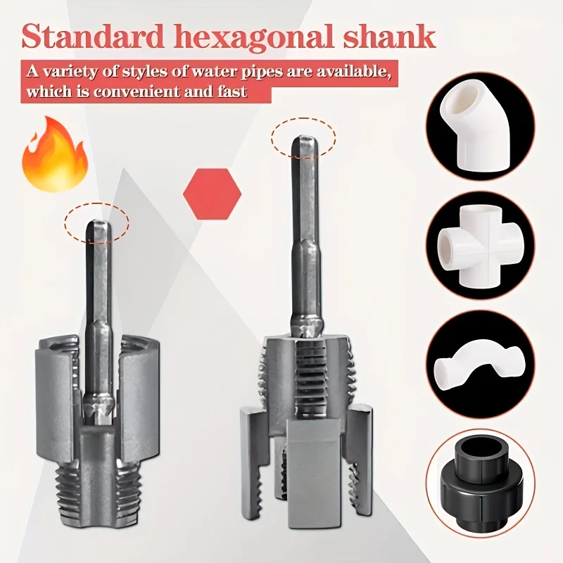 1/2" & 3/4" PPR Universal Water Pipe Tap with Integrated Inner/Outer Thread, Alloy Steel, Anti-Corrosion, Smooth Operation