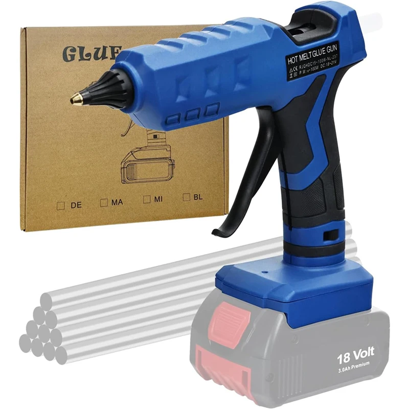 

for Bosch 18V Li-ion Battery 50W Cordless Electric Hot Melt Glue Gun Cordless Hot Melt Glue Gun Home DIY/Crafts Repair Tools