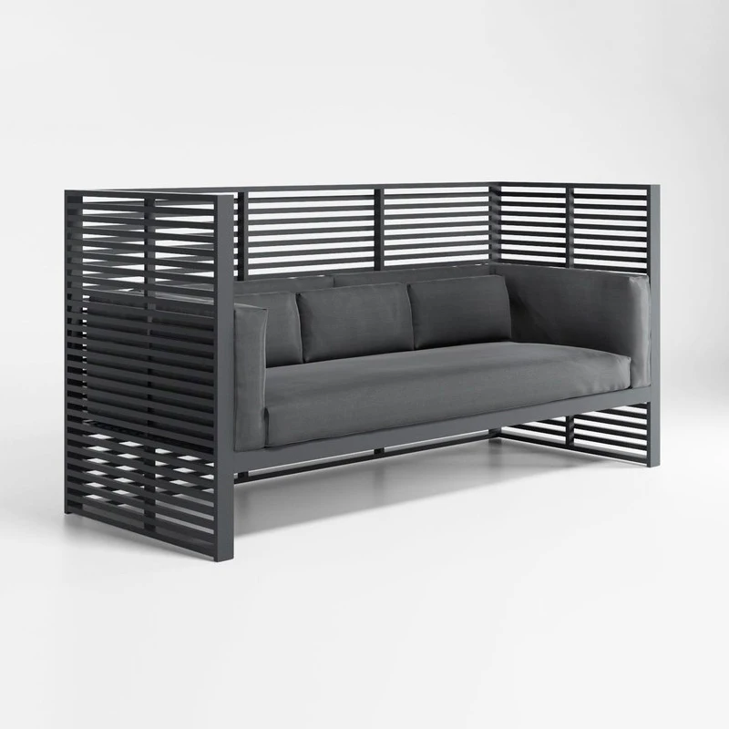 

Outdoor Aluminum Alloy Sofa Balcony Industrial Wind Simple Leisure Combination American Loft Card Seat Courtyard Outdoor Sofa