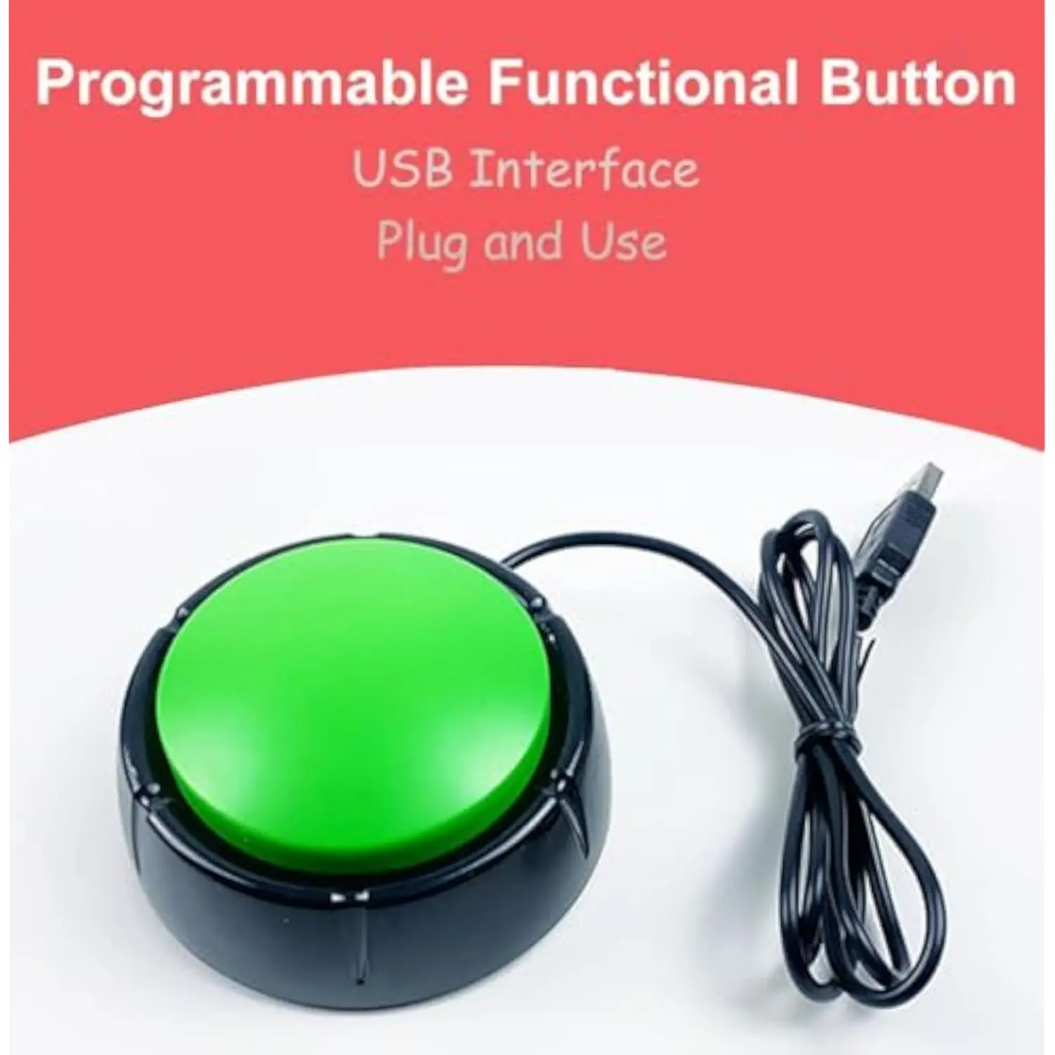 Programmable USB Macro Key Major Policy Decision Button Game PC Switch Control Keyboard Customized Combination Button Green