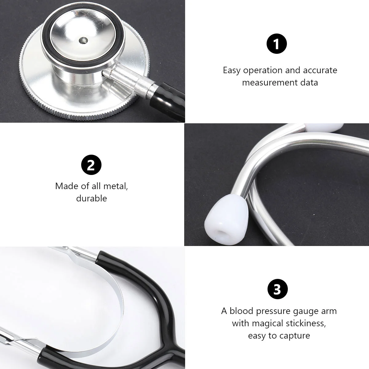 1Pc Double Head Cardiology Stethoscope Professional Dual Head Stethoscope stethoscope Supply Aluminum Alloy stethoscope