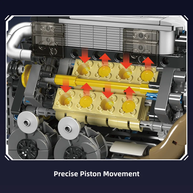 952 قطعة مكعبات بناء المحرك التقنية W16 محاكاة عملية التجمع الطوب نموذج مجموعات ألعاب ألعاب تعليمية للهدايا