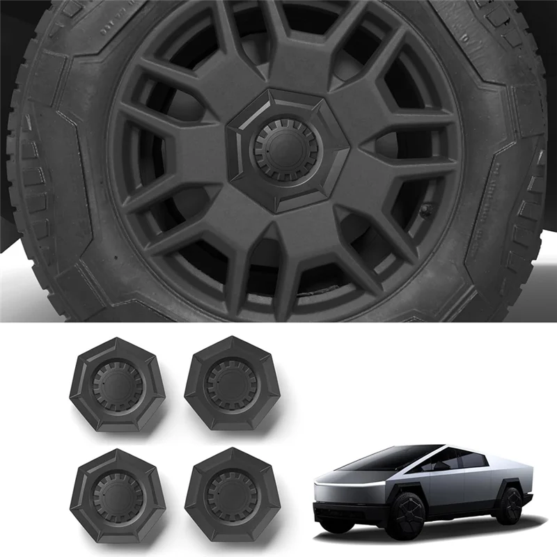 

Wheel Center Hub Caps Cover For Tesla Cybertruck 2024 Accessories Rust Resistant Removable Center Wheel Cover