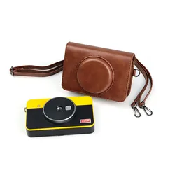 Kodak C210R Camera Case for Kodak Mini Shot 2 Retro Instant Camera & Photo Printer Accessories,with Shoulder Strap Leather Bag