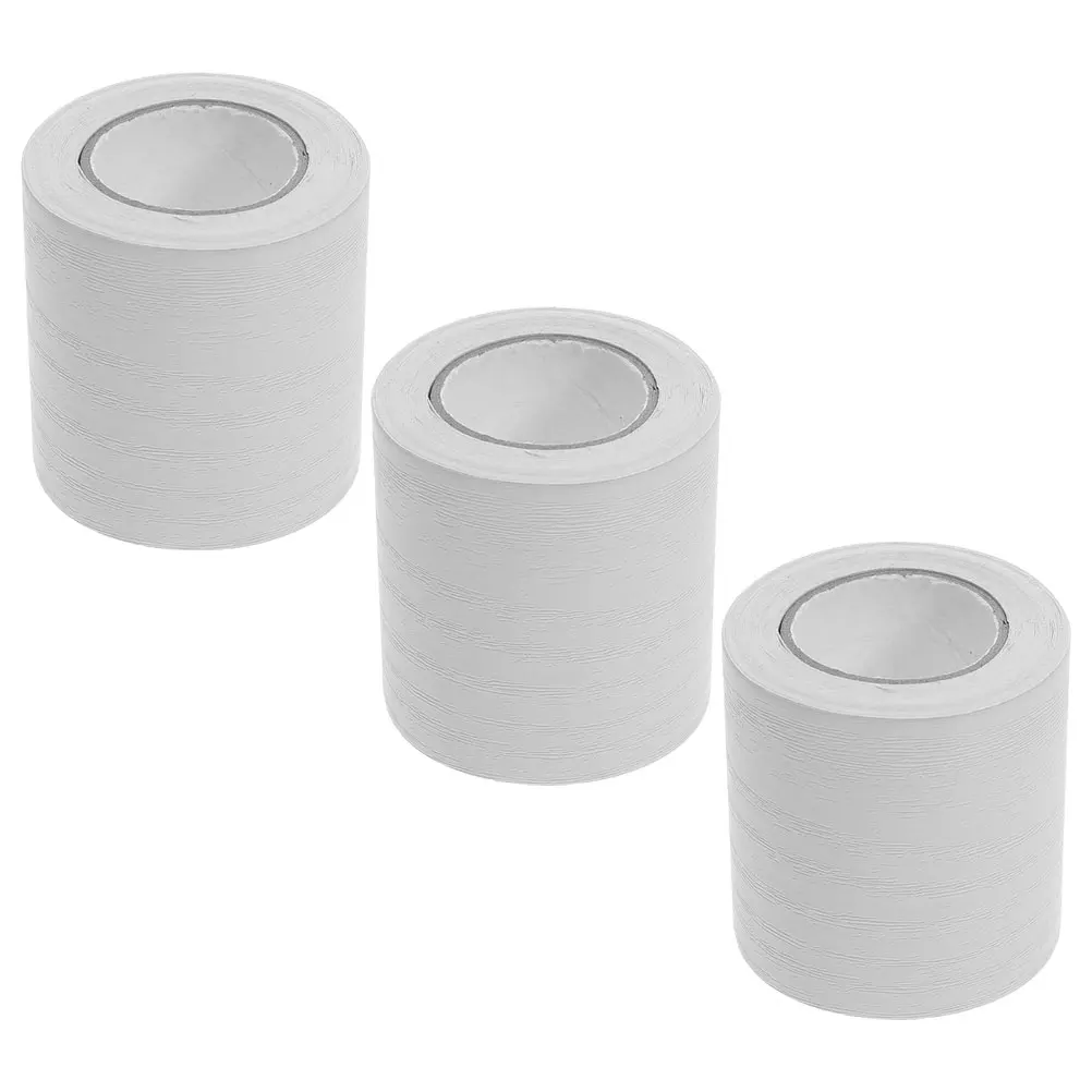 

Self Adhesive Wall Decorative Trim 5cmx5m White Wood Grain PVC Skirting Board Covers Flexible Molding Strip For Bedroom Balcony