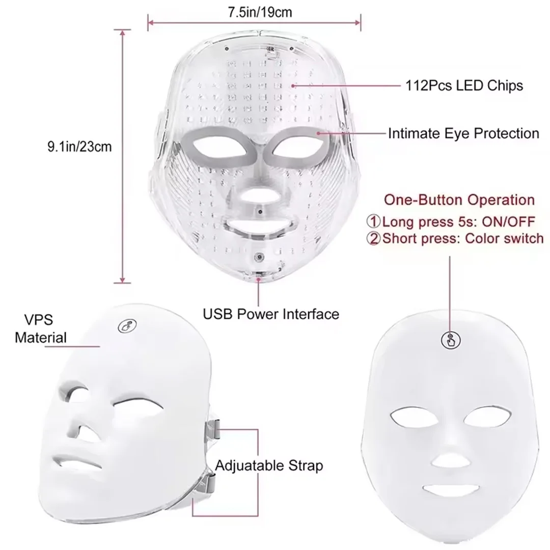 Led Foton Beauty Mask Reparatie Beschadigde Huid Home Face Beauty Instrument Anti Aging Face Lifting Beauty Apparaat