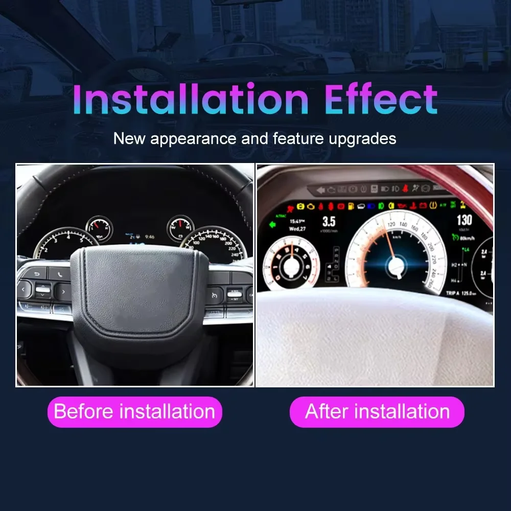 Customized Car LCD Digital Dashboard Suitable for Toyota LC70 LC75 LC76 LC79 HiLux LCD Car Interior Modification Dashboard