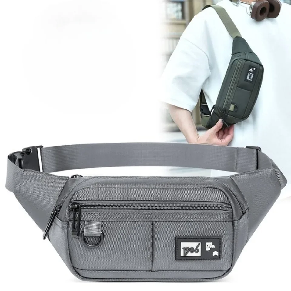

Мужская водонепроницаемая поясная сумка Оксфорд, большая вместимость, многослойная поясная сумка для занятий спортом на открытом воздухе, прочная нагрудная сумка для пеших прогулок, путешествий