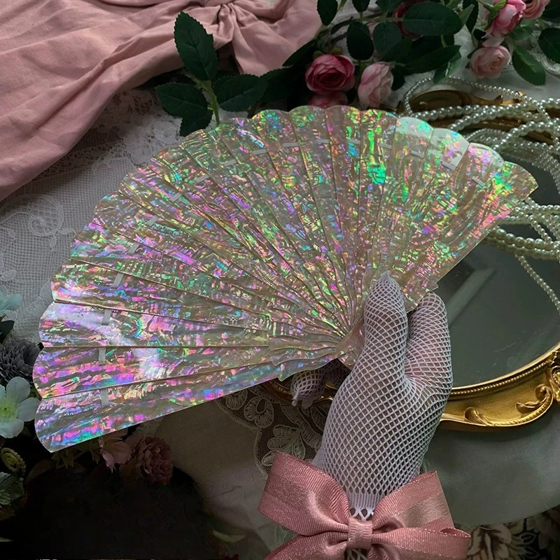 Homemade natural fritillary fan European imitation antique abalone butterfly fritillary