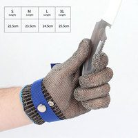 1PC Stainless Steel Level 5 HPPE Cut Gloves Cut Resistant Gloves Working Gloves Metal Mesh Anti Cutting Butcher Kitchen Gloves