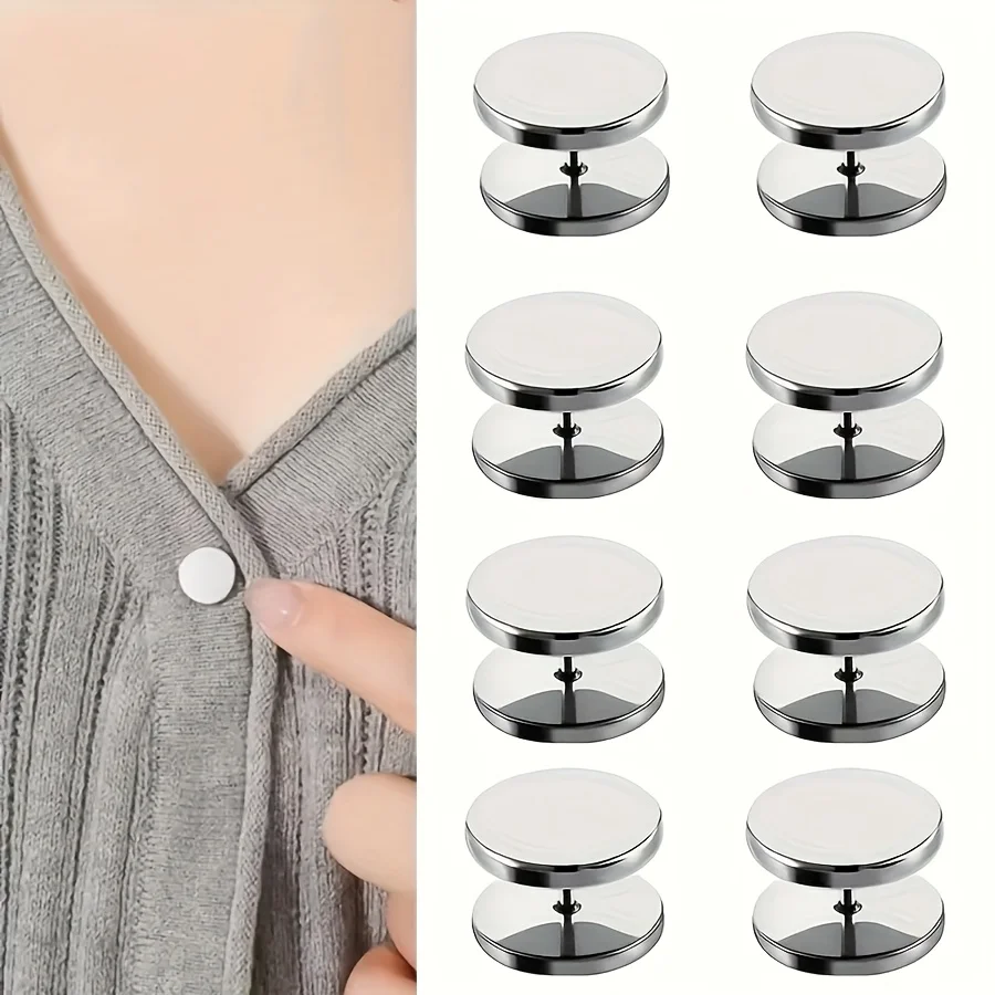 

8pcs New Simple Spiral Buttons - No-Sew Detachable, Anti-Slip. Three Colors, Perfect for Securing Cardigans, Sweaters, Knitwear