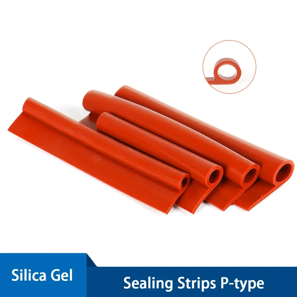 

1-10 M Silicone Sealing Strip P Type Oven Steam Seal Strip Silicone Red Seal High Temperature Resistant Anti-Collision Strip