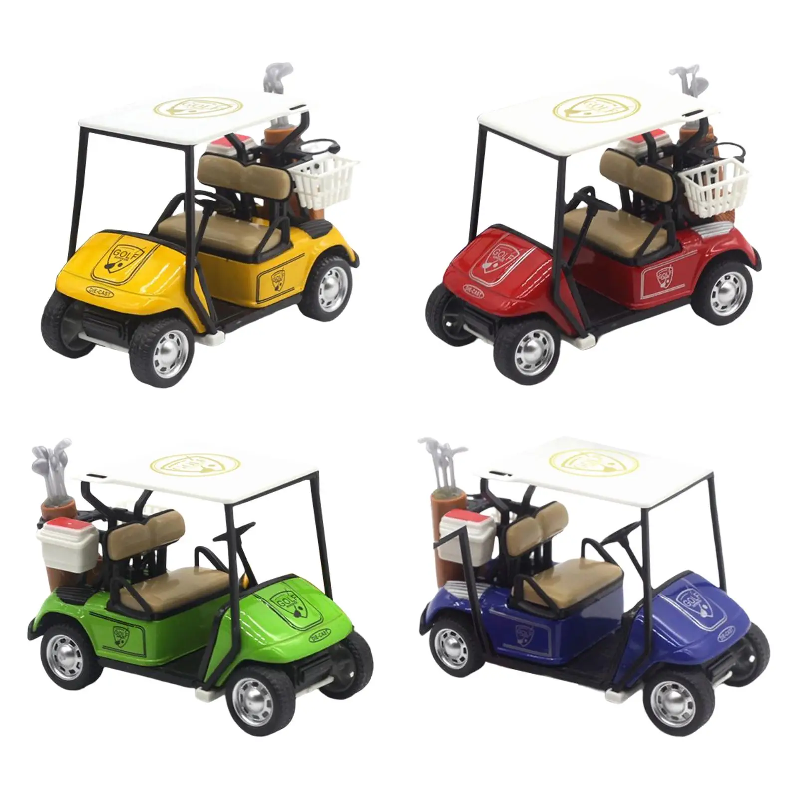 1:36 Scale Pull Back Car Toy Pull Back Vehicle Model Vehicles Toy Playset Mini Golf Cart Toys Birthday Holiday Gift Children