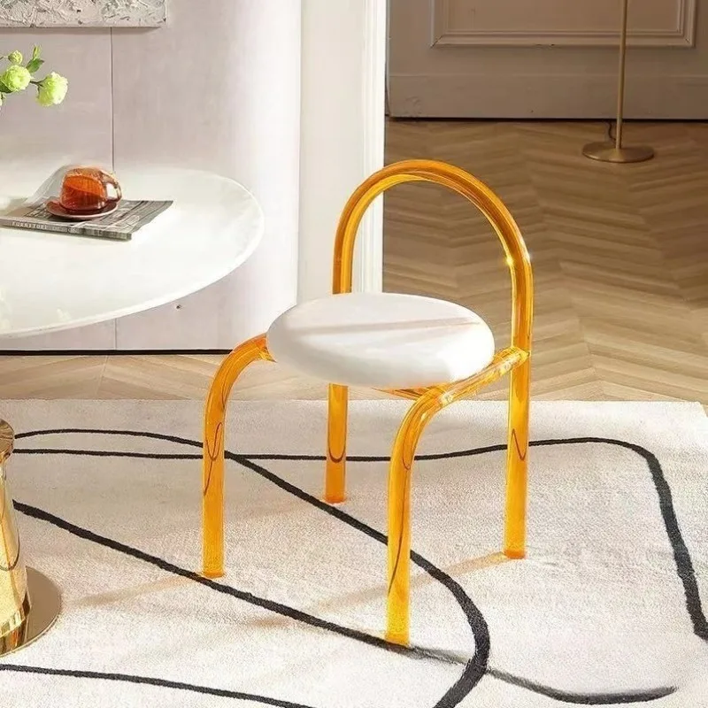 

Makeup chair Internet celebrity transparent chair Casual home dining chair Crystal stool creative Nordic simplicity