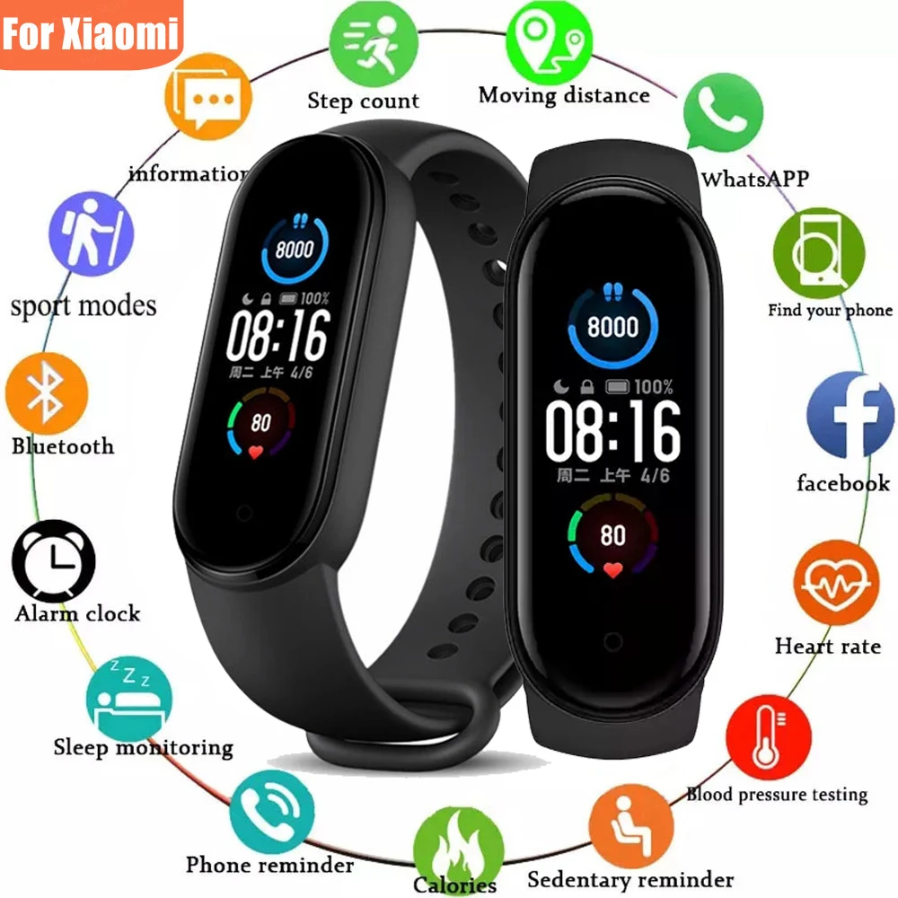 For Xiaomi Smart Watch Waterproof Sport Men Woman Blood Pressure Heart Rate Monitor Fitness Bracelet For Android IOS reloj mujer