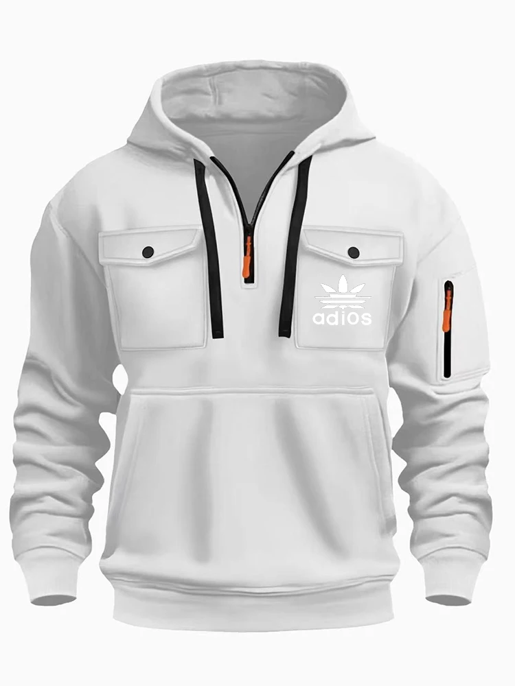 سترة بغطاء للرأس للرجال 2025 بلوفر دافئ كاجوال رياضي ملابس الشارع الشهير للرجال مع قلنسوة للمنزل في الهواء الطلق