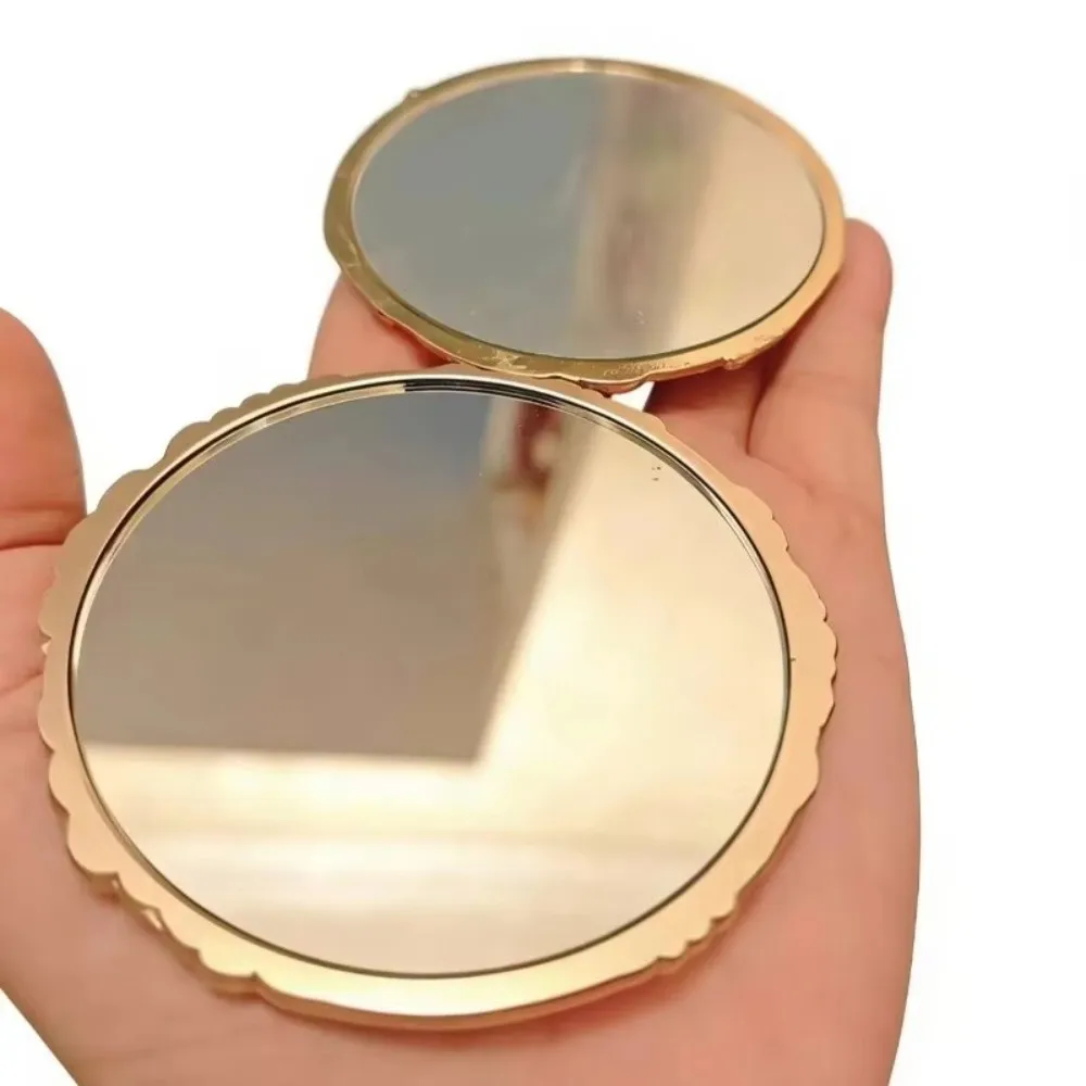 Trendy Vintage Mini Mirror Peony Delicate Flower Chinese Style Cosmetic Tools Portable Pocket Make-up Mirror Gift