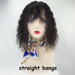 15x16CM 실크 스킨베이스 인모 토퍼, 버진 페루 레미 두피 탑 클립 헤어 가발 앞머리 곱슬 헤어피스