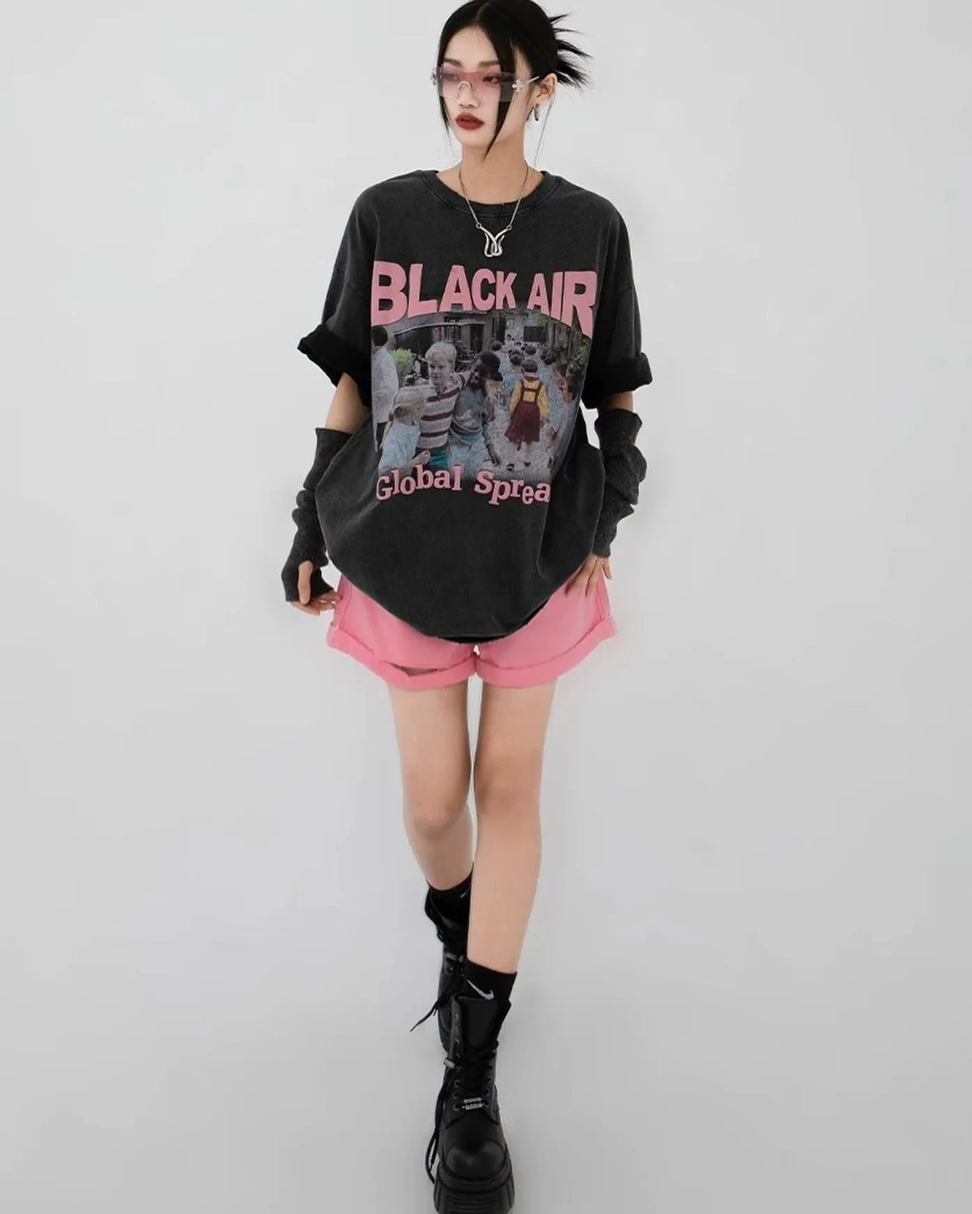 Summer Y2k Retro 90s Hip-Hop T-Shirt Women's Vintage Gothic Streetwear Harajuku Hip-Hop Tops Print Cool Nostalgic