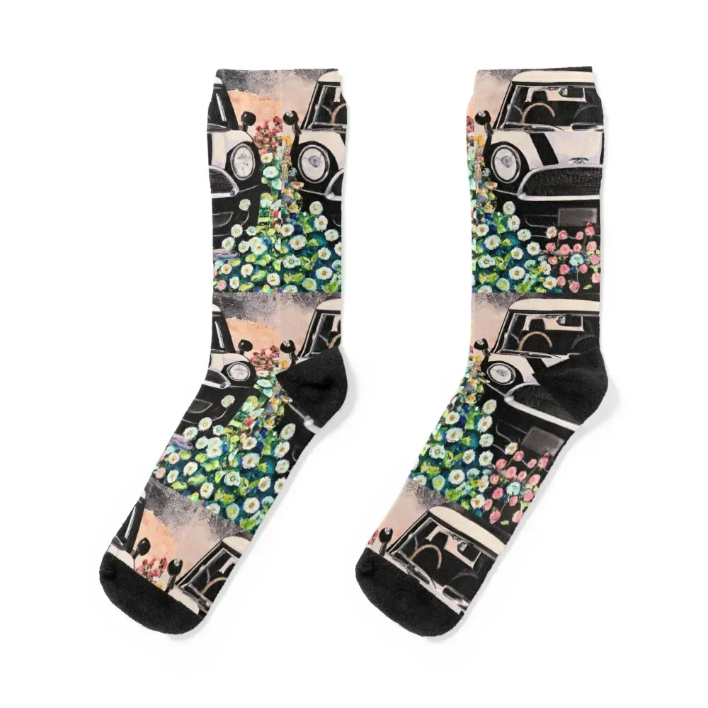 Mini cooper countryman drawing Socks cartoon Running Man Socks Women's