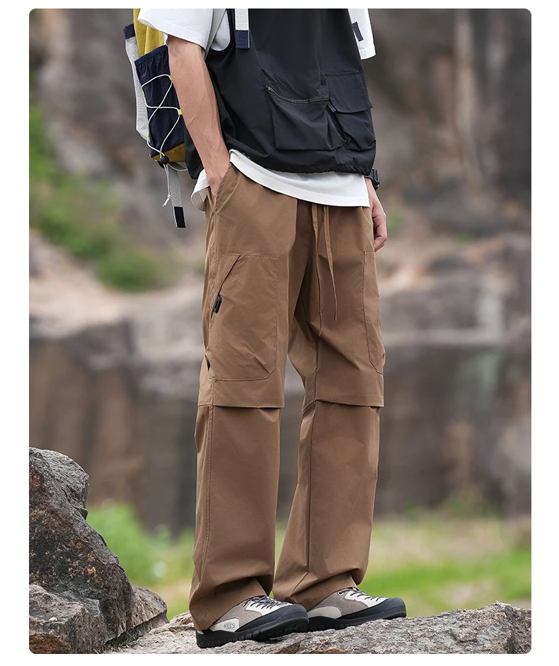 Wasserdichte Wander-Cargohosen für Herren, Modische Cargohosen, Herbstliche Baggy-Hosen, Angel- und Campinghosen für Damen – Detail 9
