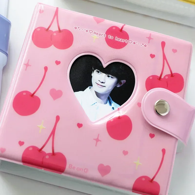 3 Inch Photo Album Love Heart Hollow photocard holder Kpop Card Binder Cute Bear Milk Album Instax Scrapbook Album Collect Book