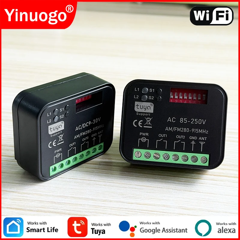 

9-30V 85-250V Универсальный RX-Multi Tuya Wifi Smart Switch Гаражные ворота Пульт дистанционного управления Приемник Открыватель 433 868 МГц 300-868МГц