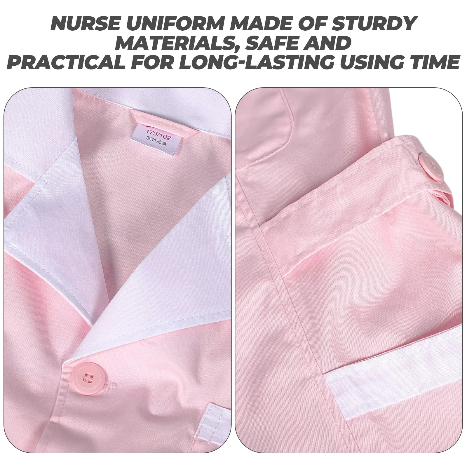 زي ممرضة نسائي قصير الأكمام، بدلة عمل للتمريض عالية الجودة لصالونات التجميل في عيادة المختبر في المستشفى وخفيفة الوزن