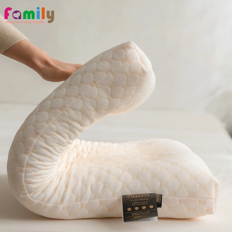 

3D Bubbles Knitted Pillows Pinch Pleat Luxury Protect Neck Spine Pillows 100% Fast Rebound Gift Queen King Bed White 48x74cm