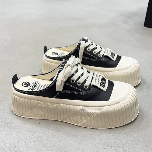 통기성 슬립온 워킹 슬리퍼, 두꺼운 스포츠 러닝, 가황 운동화 플랫 뮬 샌들, 여성 슬라이드 로퍼, 여름 캐주얼