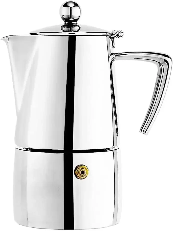 

Cuisinox Milano Stainless Steel Stovetop Moka Pot Espresso Coffee Maker, 6 Cup