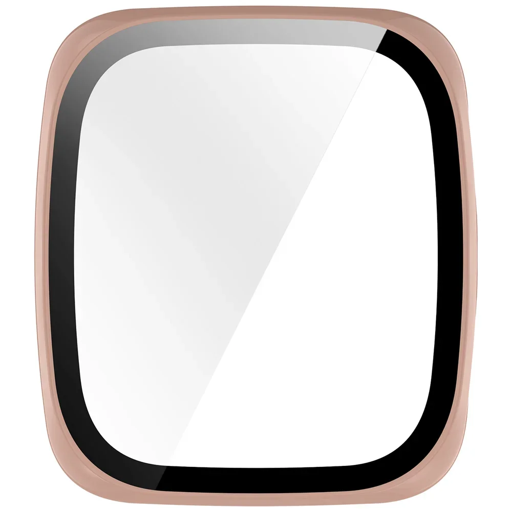 Custodia protettiva con schermo in vetro temperato 2 in 1 per Amazfit Active 2 Cover protettiva quadrata con pellicola