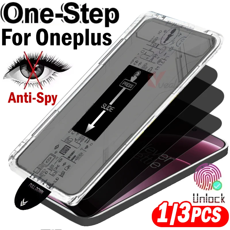 

Premium Unlock Privacy Glass for Oneplus 15 15R Screen Protector for Onpelus Ace 6 6T Anti Spy Glass Easy Installation Dust-Free