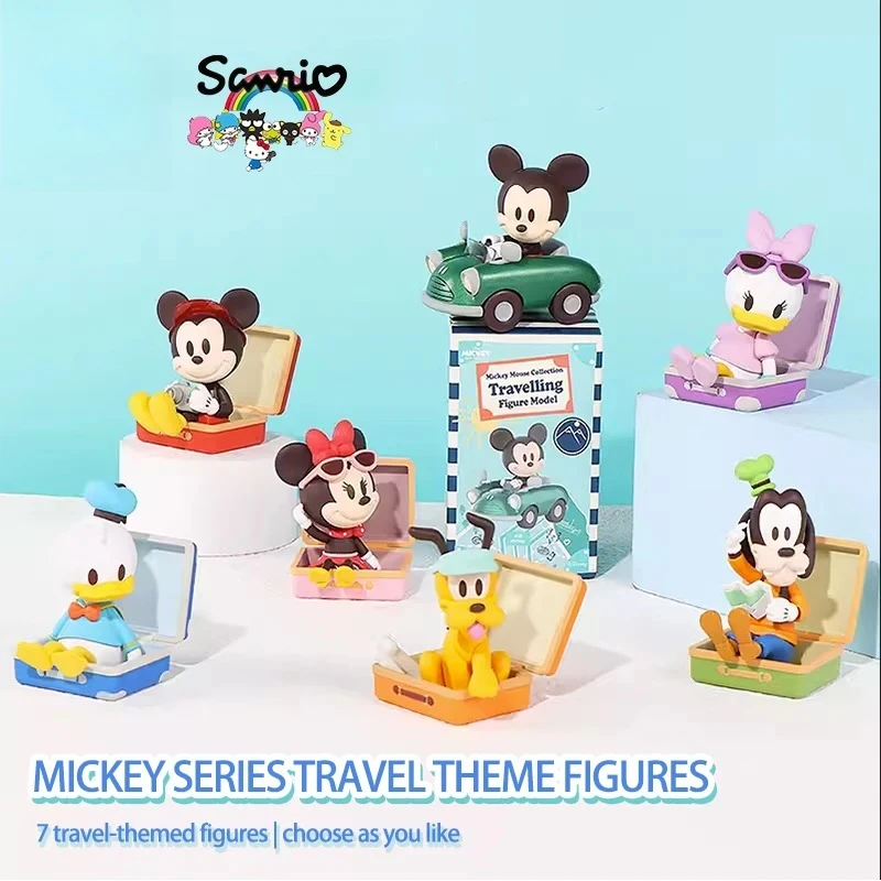 ディズニー トラベルシリーズ ブラインドボックス、ミッキー＆グーフィー ドナルド フィギュア、クリスマスギフトセット（子供向け）、新着デコレーション、子供のおもちゃギフト