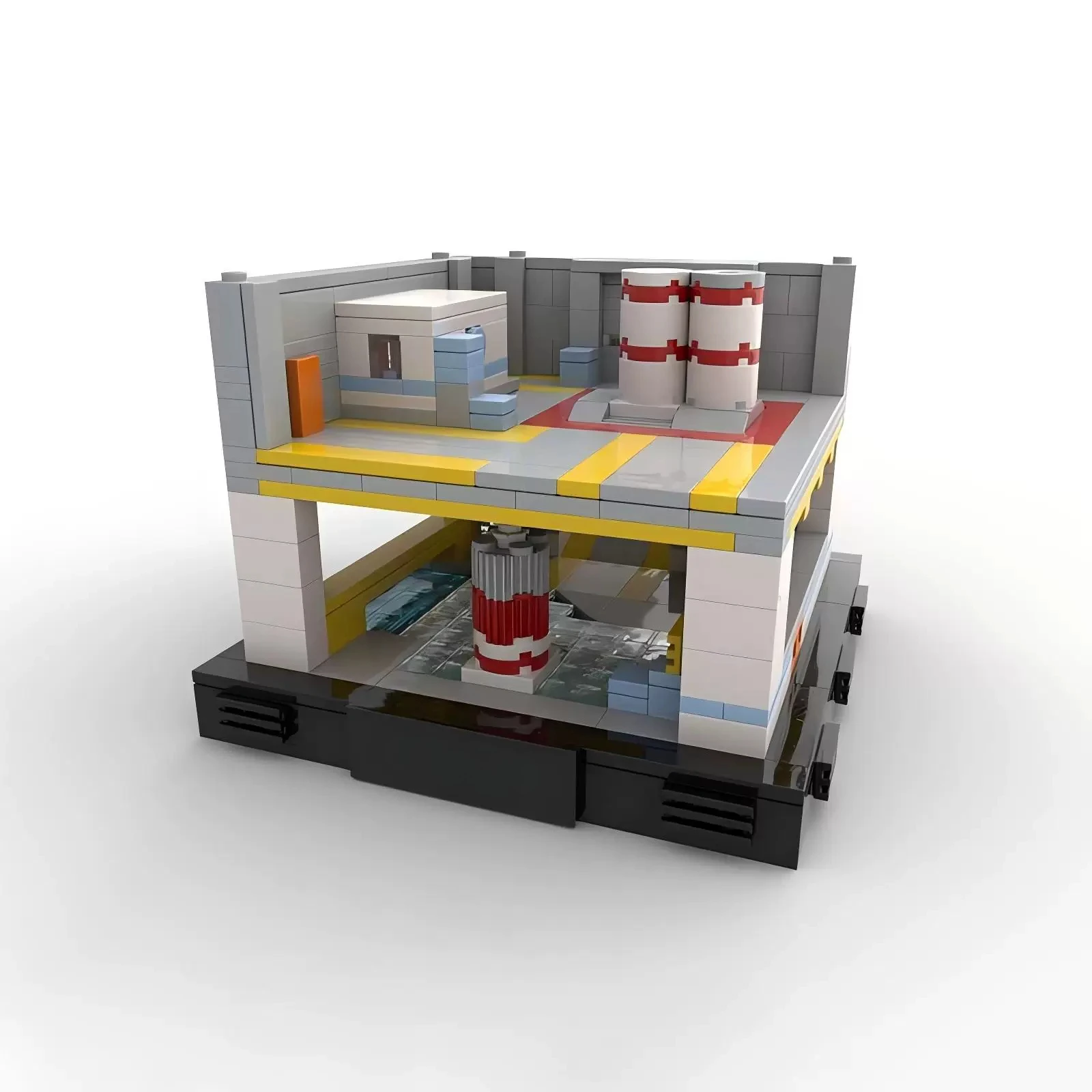 MOC Kreatives Science-Fiction-Modell einer Atomkraftbasis aus Bausteinen, DIY-Puzzle für Erwachsene, Montage-Spielzeug, Geburtstagsgeschenk für Jungen, Dekoration – Detail 1