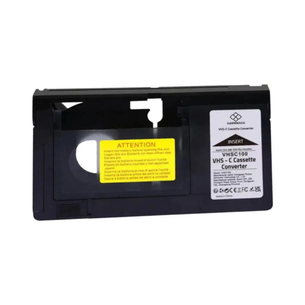

Адаптер для кассет VHS C, портативные электронные аксессуары, VHS-кассеты, видеоплеер для видеокамер, не подходит для Minidv/Hi8