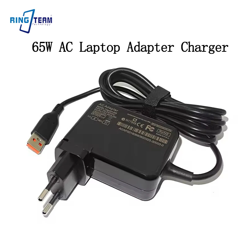 Cargador de Laptop con Conector USB Especial de 65W 20V 3.25A - Para las Series Yoga 700/900/3 Pro/4 Pro 900-13
