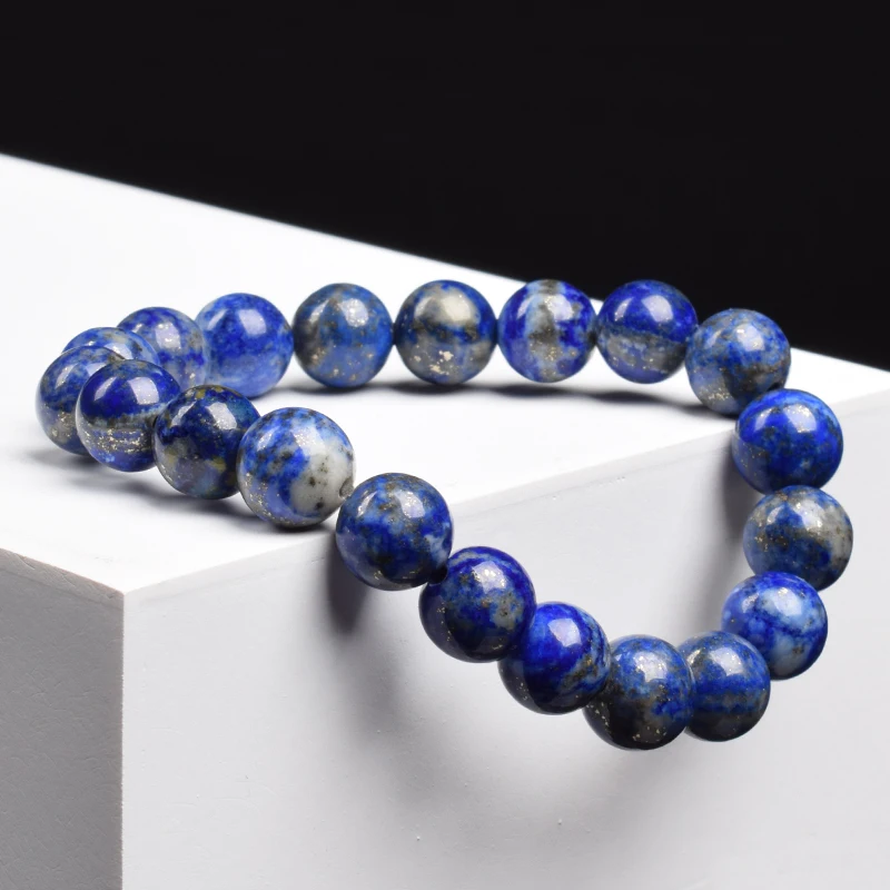 Real 5A Natural Lapis Lazuli Stone Beads Bracelet Homme Genuine Blue Lazurite Gem Original Natural Energy Stone Bracelet Jewelry