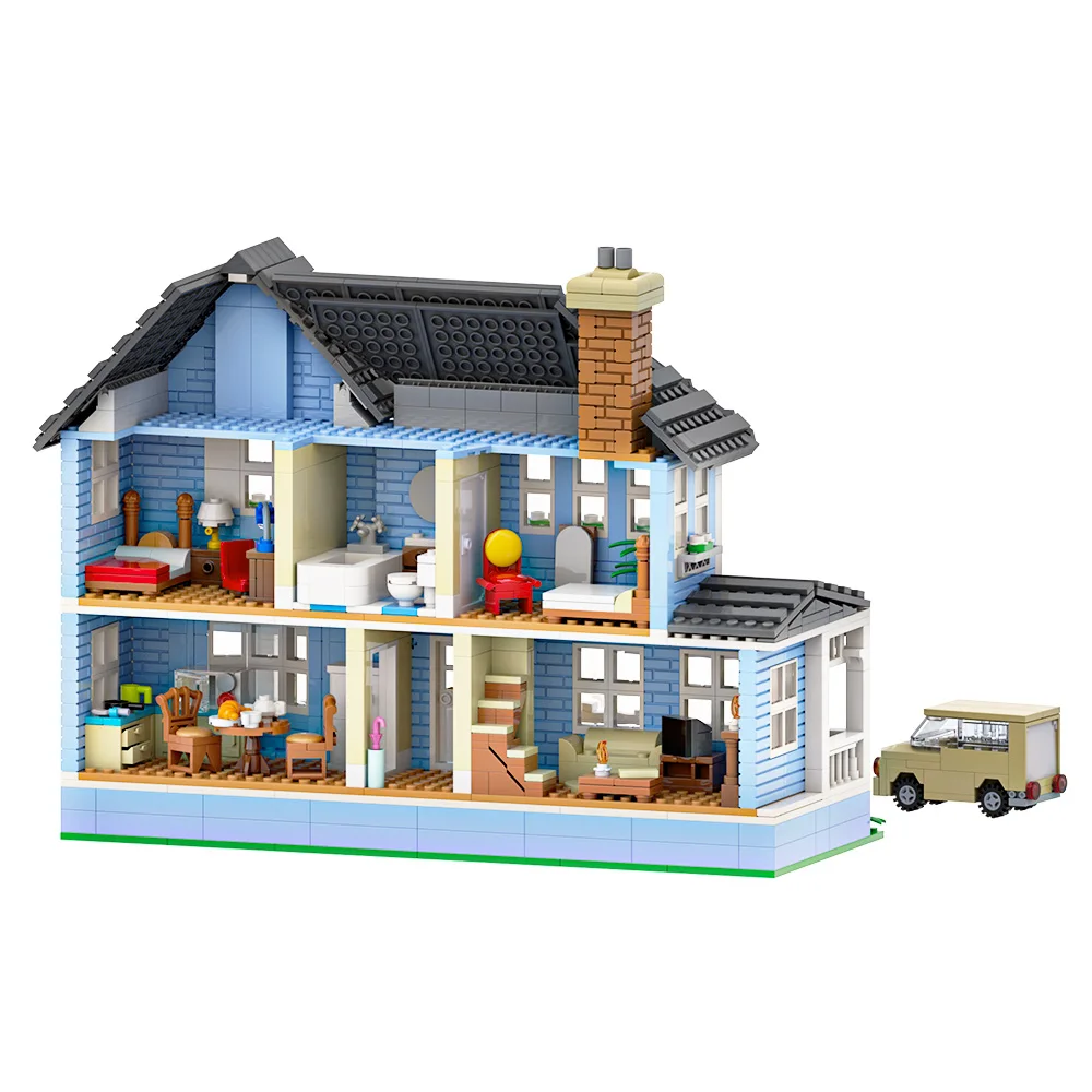 MOC DIY Desgin Huis Model Bouwstenen Sterren Holle Rory Appartement Europees Huis Baksteen Speelgoed Cadeau