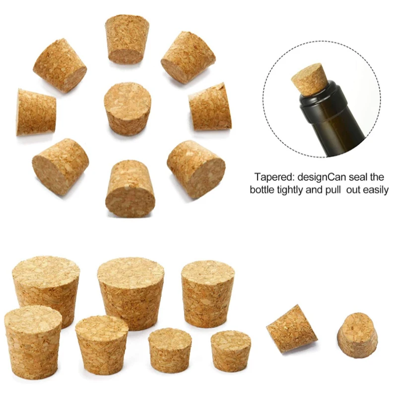 5-100Pcs Wine Corks Corks Wine Stopper Reusable Functional Portable Sealing Stopper for Bottle Bar Tools Kitchen Accessories