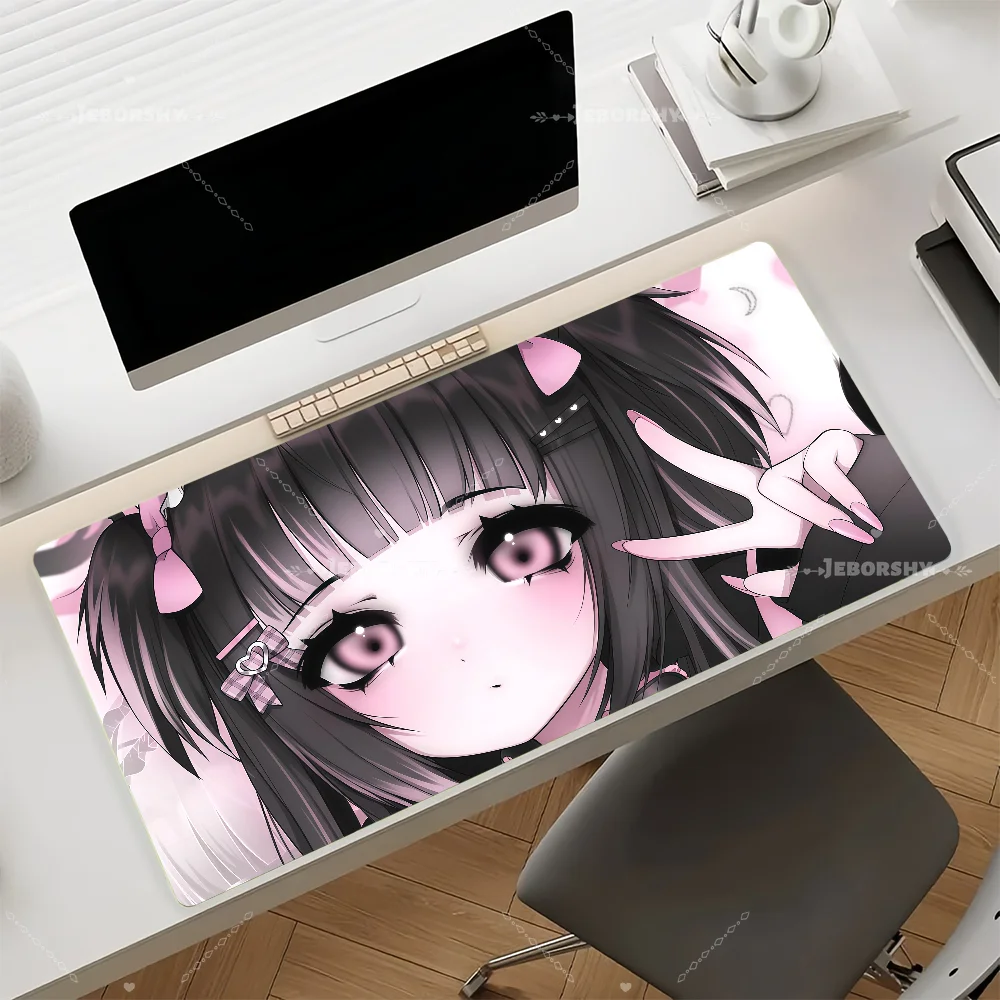 

Kawaii Anime Mine-style Girls PU Leather Mouse Pad Large Office Desk Mat Waterproof Desktop Keyboard Desk Pad Gaming Mousepad